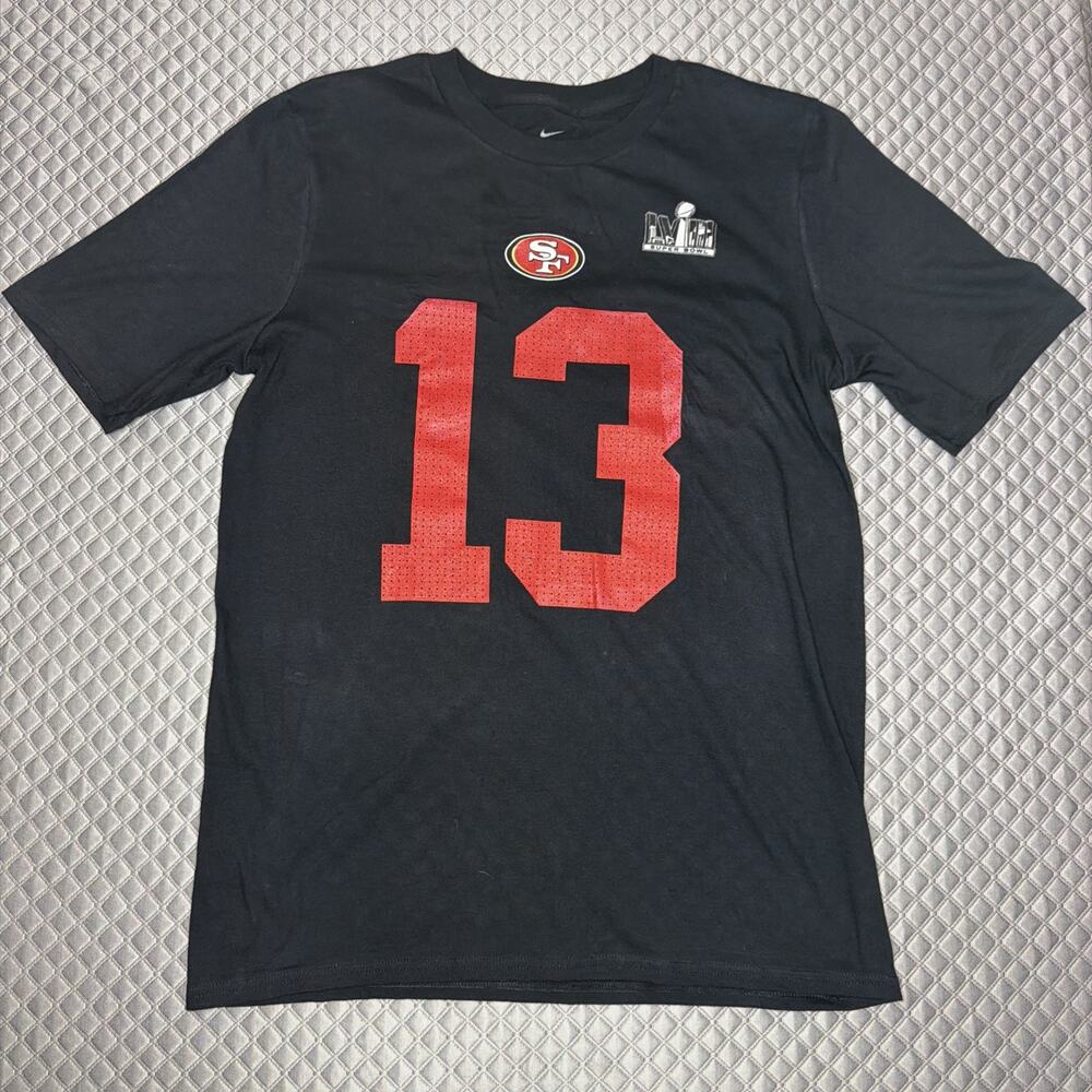 Nike 49ers Brock Purdy #13 Super Bowl LVIII Youth XL 18/20 Black T-Shirt